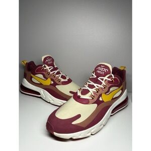 Nike Air Max 270 React Red Yellow Mens Athletic Running Shoes Sneakers Size 10.5